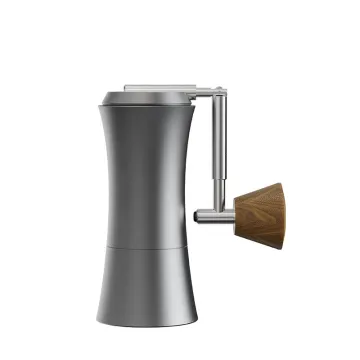 DHPO Luxury Manual Coffee Grinder - 30g Capacity, SUS 420 Conical Burr, Foldable Wooden Handle