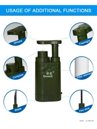 outdoor river lake water purification filter , Personal Water Purification Filter Outdoor Drinking portable 100 Pieces  (M