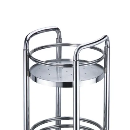 Brandon round tube kitchen beverage serving trolley for catering