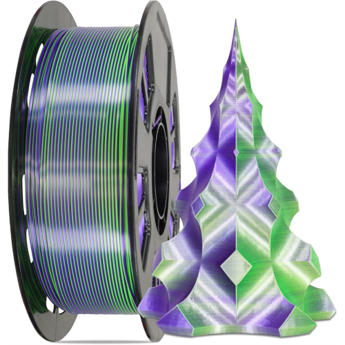 Dual-Color Silk PLA Filament 1.75mm 1KG