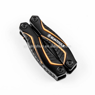 Multi tool with pliers in black finish supplied in multi-colors Combination pliers with multi parts Outdoor camping tools