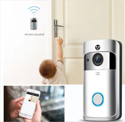 HD Night Vision WiFi Wireless Ring Doorbell with Audio Intercom Camera