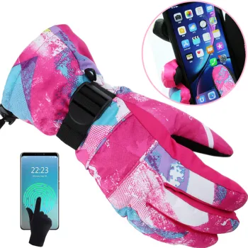 Ultralight Touch Screen Ski Gloves for Men Women Kids Waterproof Snowboard Winter Snow Warm Motorcycle Snowmobile Riding Camping