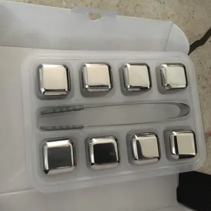 Food Graded Reusable Stainless Steel Cooling Ice Cubes