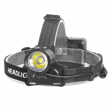 Ultra Bright Rechargeable Zoom Headlamp for Hunting, Fishing, and Mining