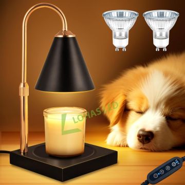 LOHAS Candle Table Light: Adjustable Height & Heat Dimmable Lamp with Timer