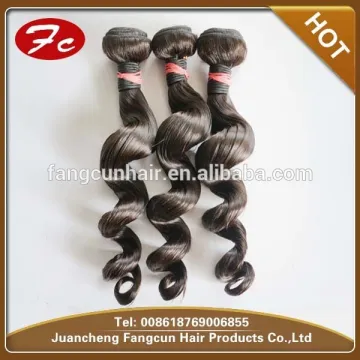 Grade 5A virgin Brazilian human hair weft Loose wavy hair weft