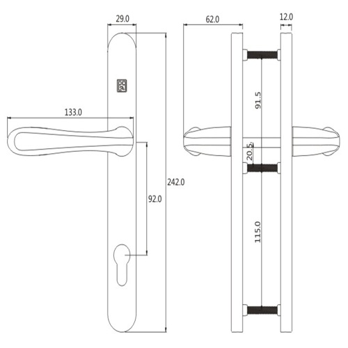 Double Sided Lockable Window and Door Handle Set