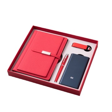 Notebooks de cuero de logotipo personalizado de lujo con banco de energía incorporado y puerto USB: la última tendencia en regalos de negocios