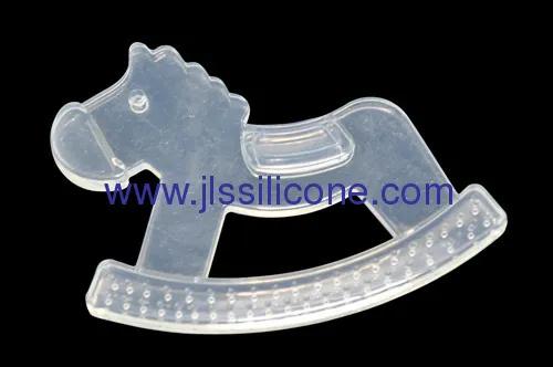 Food Contact Silicone Baby Teether In Horse Shape 