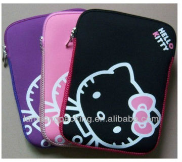 Small custom printed neoprene zipper pouch
