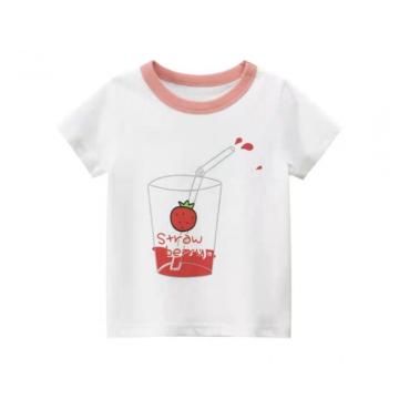 Camiseta infantil de manga corta con diseño de frutas