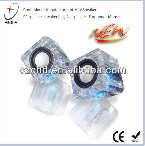 Best quality 3.5mm Aux Color Changing Portable Mono Speaker
