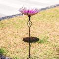 31 Inch Height Glass Birdbath Birdfeeder