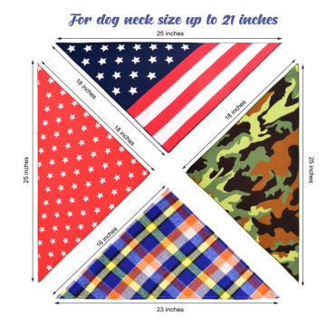 4pcs lavable chien bandana