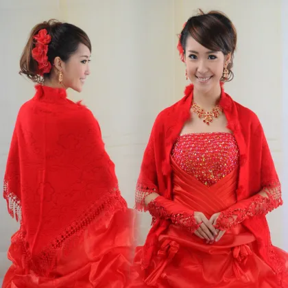 New Wedding Bolero Outerwear Wedding Accessories Urged Wrap Bride Formal Winter Cape Bride Fur Shawl Wedding Jacket Wrap OJ00172