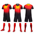 Uniforme de futebol top vermelho para conjunto de treinamento de partida