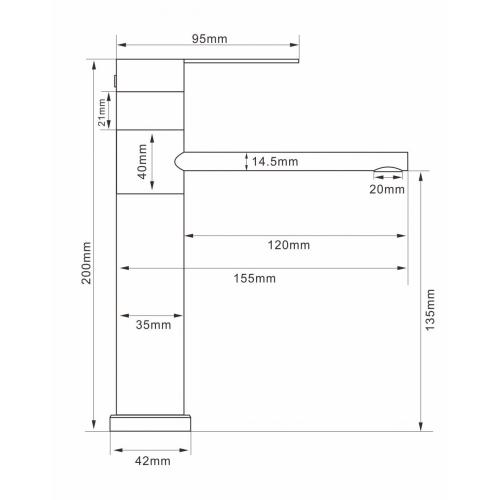 Bathroom 304 Stainless-Steel Sink Single cold Basin Faucet