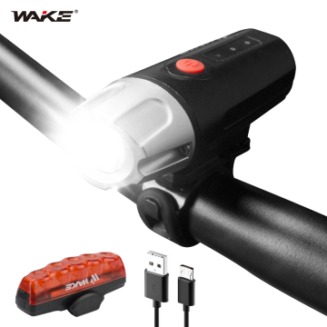 WAKE Bicycle Light: 300 Lumens Waterproof High Brightness USB Charging LED Front Light