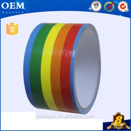Rainbow Color Star Printed Adhesive Cloth Tape Duct Tape