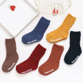 Solid Color Thicken Baby Childrens Boys Girls Cotton Socks Soft Newborn Toddler Infant Kids Non Slip Fashion Autumn Winter Socks