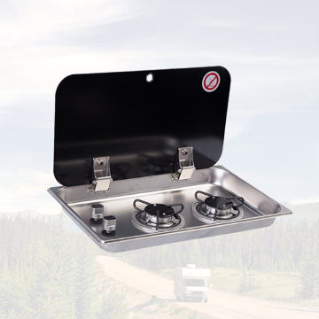 High Quality Stainless Steel RV Caravan Gas Stove with 2 Burners for Motorhomes