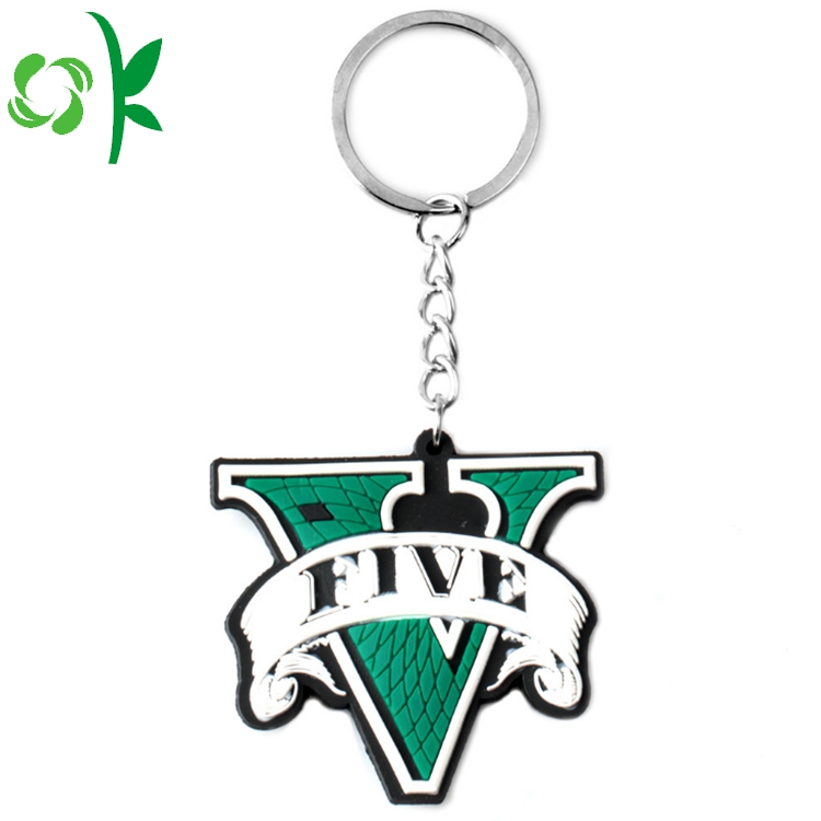 High Quality Best Silcione Keychain Custom Logo Keyring