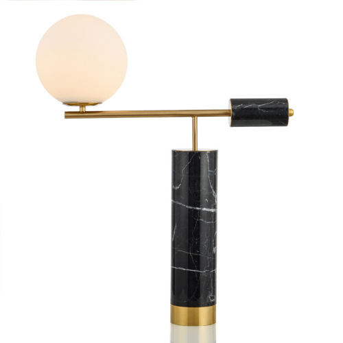 LEDER Black Ball-tafellamp