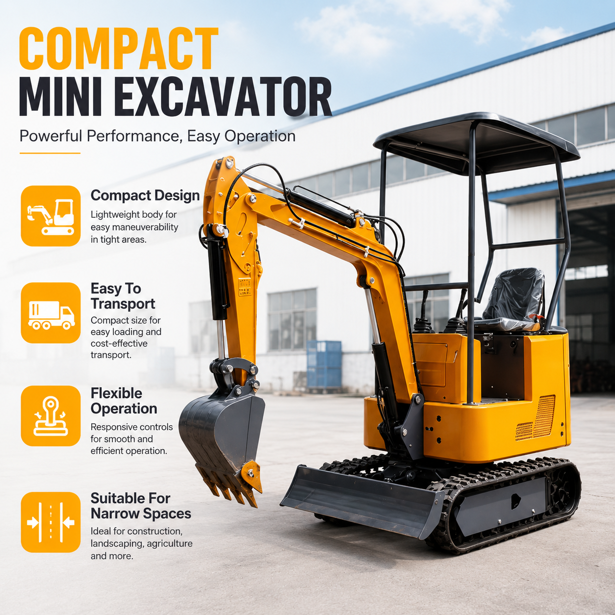12W mini excavator 16