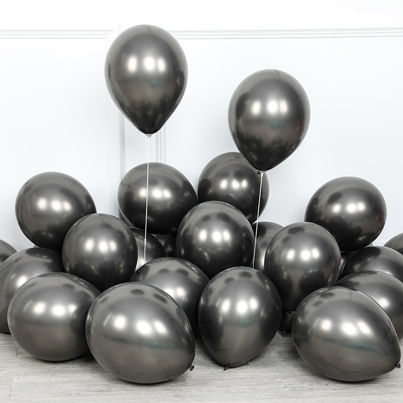 50pcs 12inch New Colors Pearl Chrome Metal Balloon Black Golden Balloon Arch Wedding Birthday Supplies Party Decor Globos