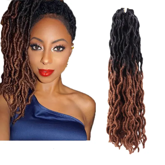 Wholesales TB30 Gypsy Faux Locs 18Roots/Pcs Goddess Locs Ombre Crochet Hair Synthetic Hair Extensions