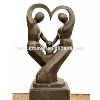 Family sculpture abstract sandstone handmade figure love couple embrace statue