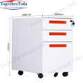 Modern office movable file cabinet with 3 drawers
