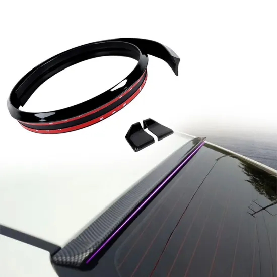 Customizable 3.5cm x 1.5m Rubber Racing Car Rear Roof Ducktail Wing and Trunk Spoiler Lip
