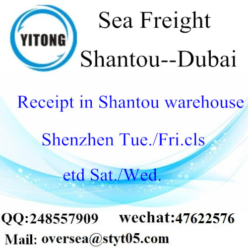 Shantou Port LCL Consolidation à Dubaï