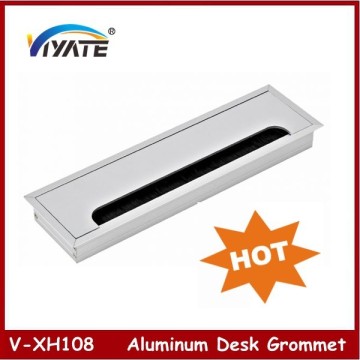 Aluminum Alloy Table Hole Cover Cable Grommet Desk Line Box Aluminum Grommet For Office Desk
