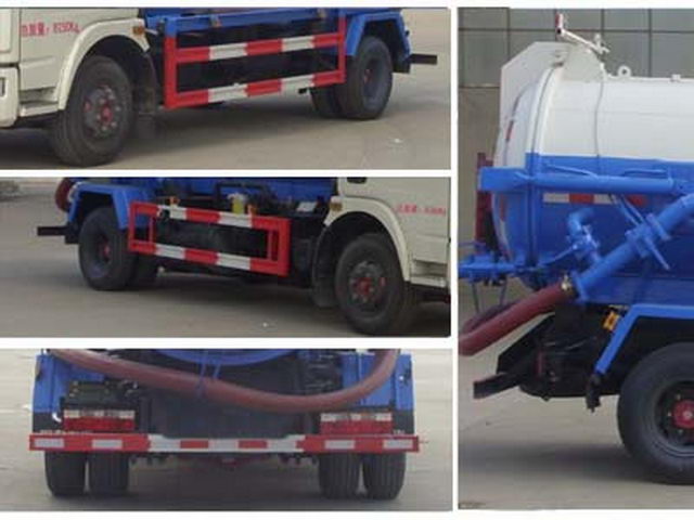 DONGFENG Duolika 5CBM فراغ شاحنة شفط مياه المجاري