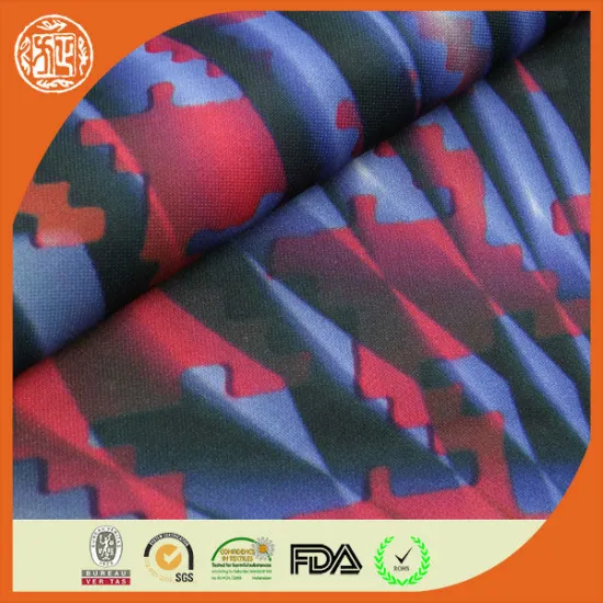 Best selling printed scuba knit fabric 95 polyester 5 elastane fabric