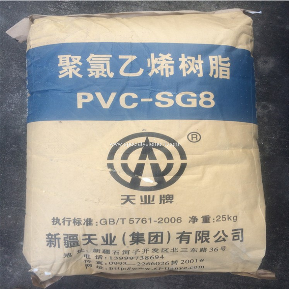 Tianye PVC Resin Powder SG8 For Transparent Sheet