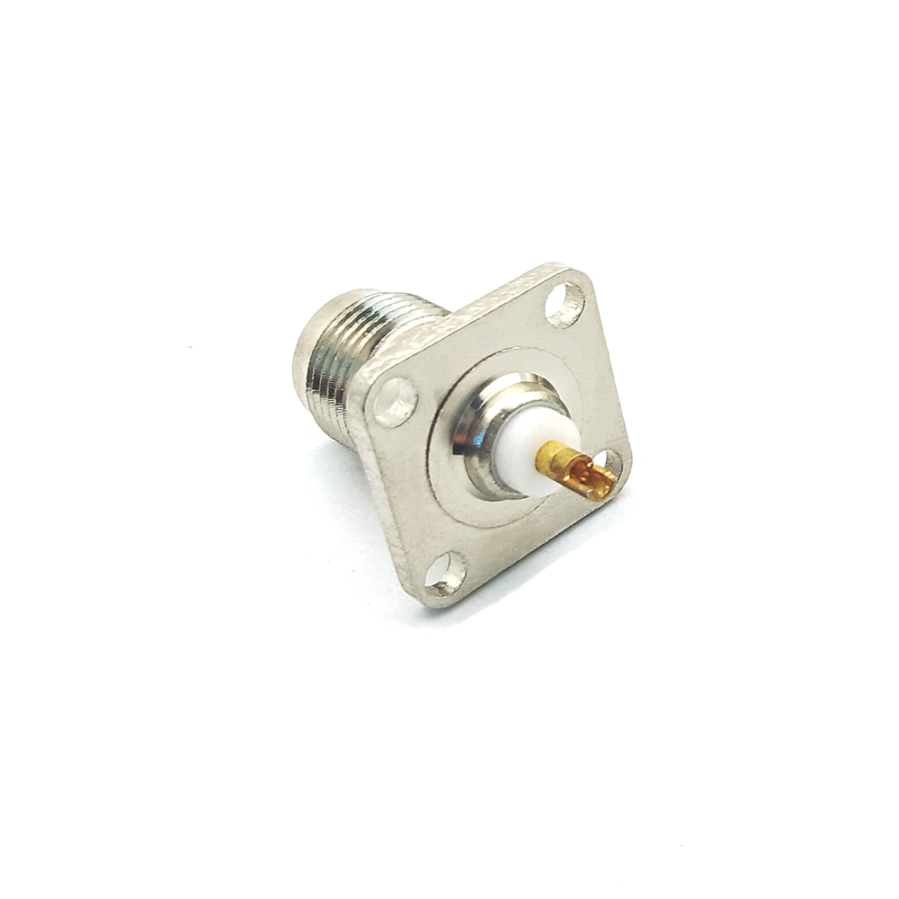 4 Hole Flange N Female Solder Connector