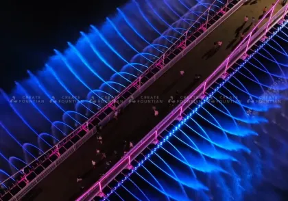 Landscape Bridge Dancing Fountain