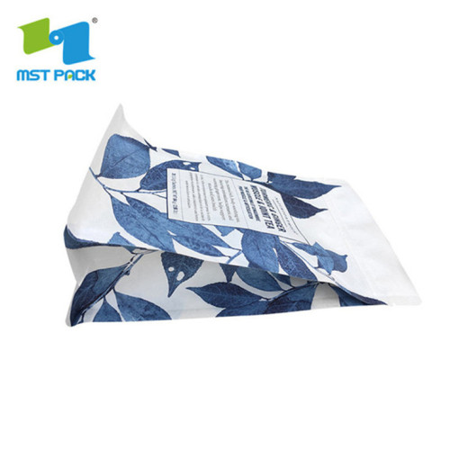 Sustainable empty compostable cornstarch tea packaging bag