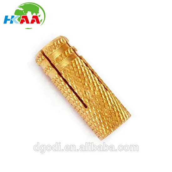 High precision brass m10x10mm slotted anchors