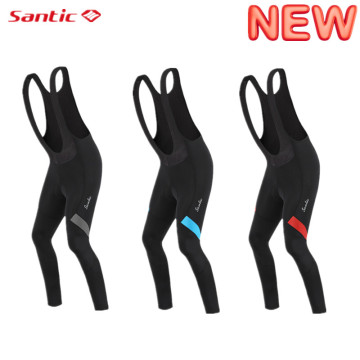 Santic Riding Bike Bib Long Pants Spring Autumn Breathable Bicycle Bib Tights Men Women 4D Padding Cushion Cycling Bib pants