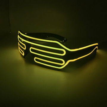 USB Charged LED Shutter Flipping Sunglasses with Various Colors for Parties