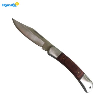 Coltello da tasca pieghevole classico da caccia con manico in legno