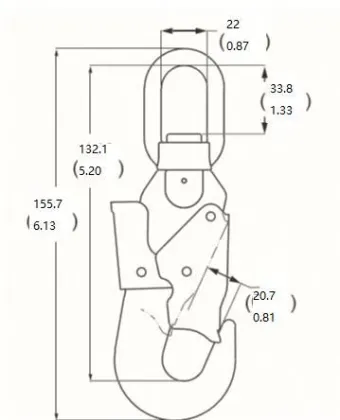 Wholesale snap hook climbings hardware swivel eye snap hook