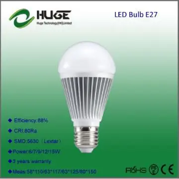 nuevas bombillas led  E27 con la cubierta helada