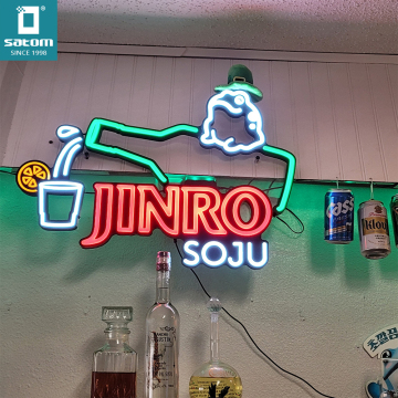 Custom LED Beer Logo Neon Sign - Any Letter Fonts Indoor