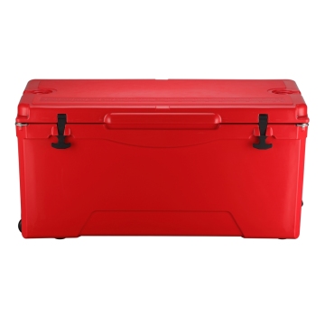 2024 135L Heavy Duty Lldpe Bier Rolling Rotomolded Ice Cooler Box mit Rädern